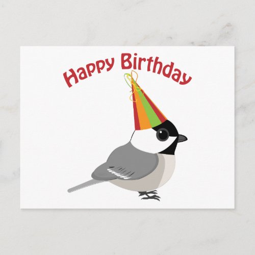 Happy Birthday Chickadee Postcard