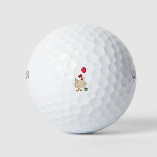 Happy Birthday Chicken Golf Balls
