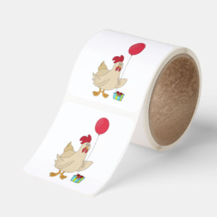 Happy Birthday Chicken Square Sticker