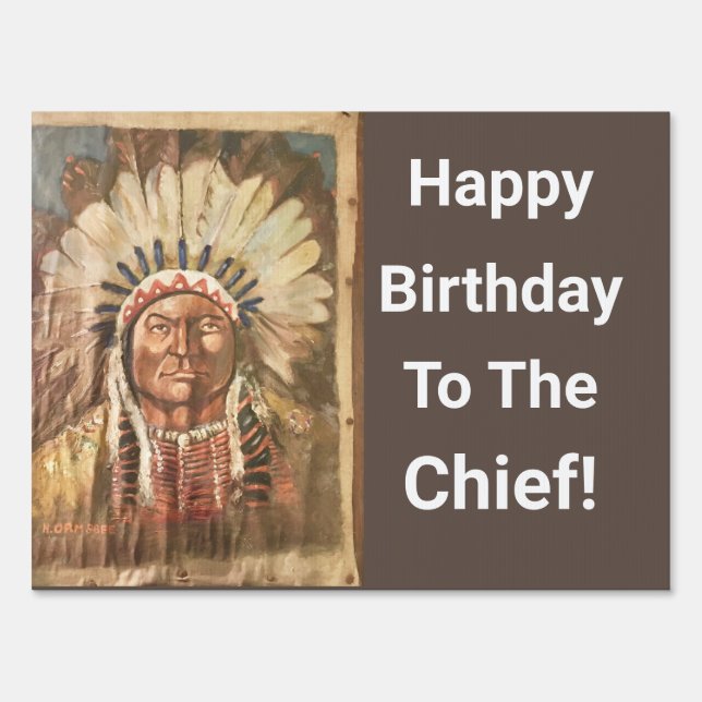 Happy Birthday Chief Sign (Front)
