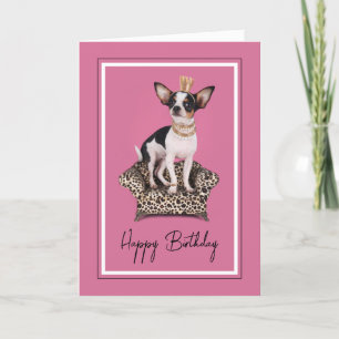 Happy Birthday Chihuahua Princess Card