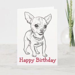 Happy Birthday Chihuahua Puppy Dog Mom Puppies Card