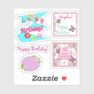 Happy birthday! Children's, children's set Sticker