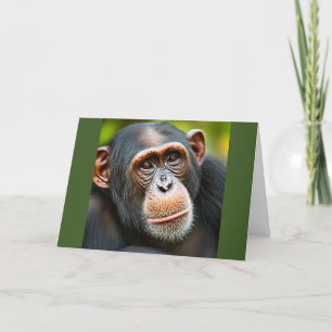 Happy Birthday Chimp Letterpress Thank You Card