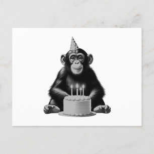 Happy Birthday Chimpanzee Postcard