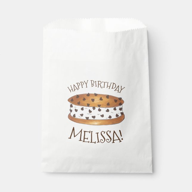 Happy Birthday Chipwich Ice Cream Sandwich Favor Bag (Front)