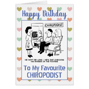 Happy Birthday Chiropodist Cards