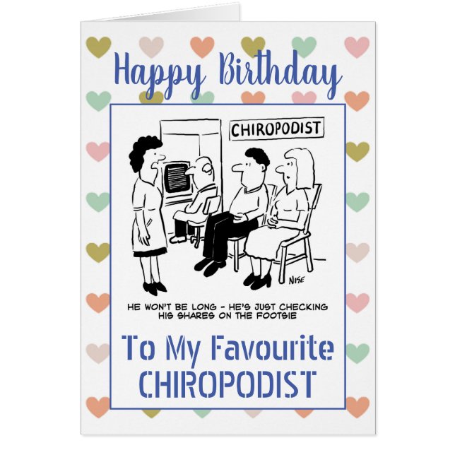 Happy Birthday Chiropodist Cards (Front)