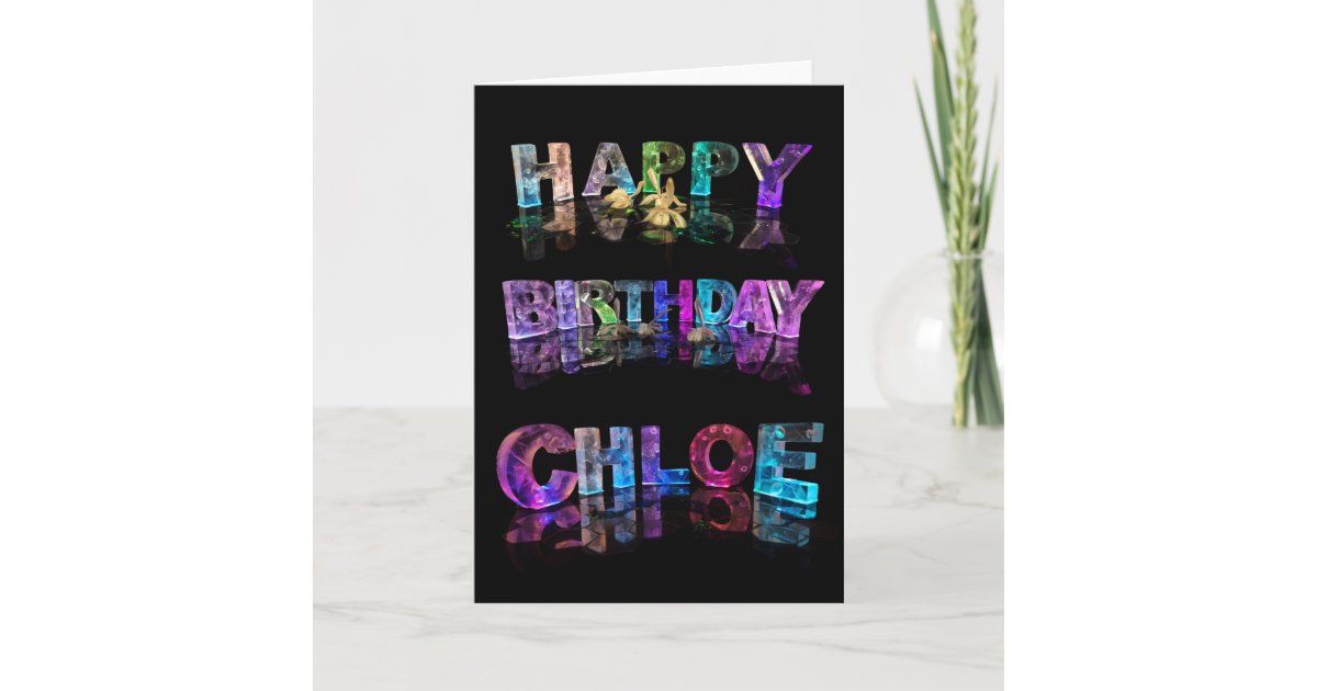 Happy Birthday Chloe Card 