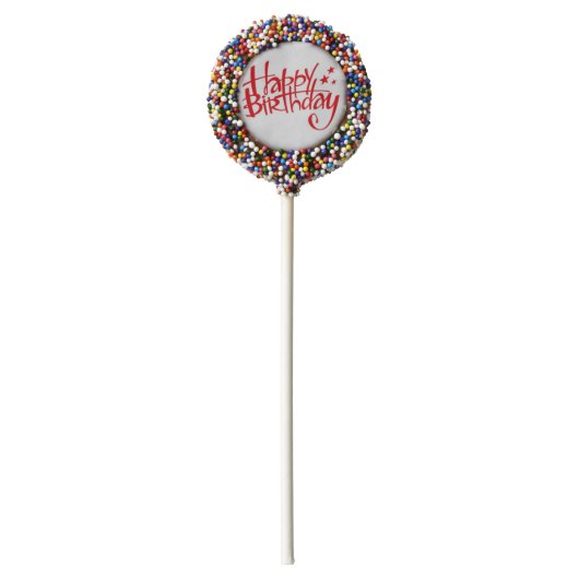 Happy Birthday Chocolate Covered Oreo Pop (Front)