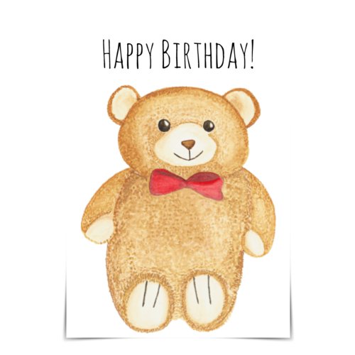 Happy Birthday Choose_a_colour Bear Hug Card