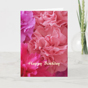 Happy Birthday Christian Card Carnations