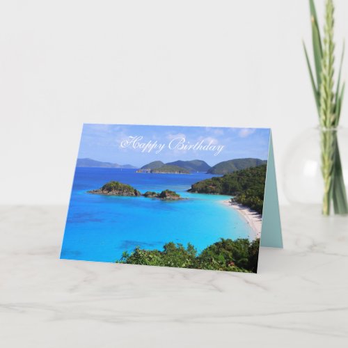 Happy Birthday Cinnamon Bay St John USVI Card