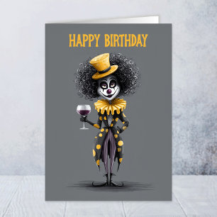 Happy Birthday Circus Clown Greeting Card