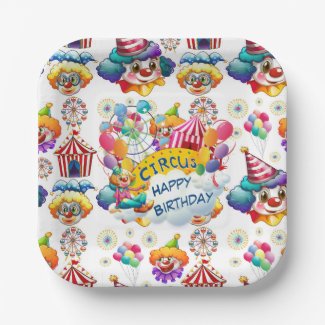 Happy Birthday Circus Clowns