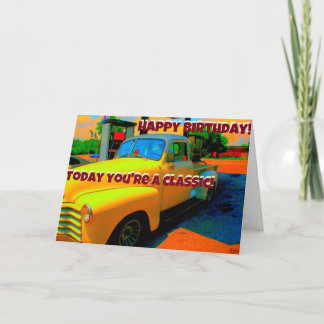 Happy Birthday Classic Auto Birthday Card