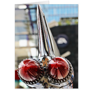 HAPPY BIRTHDAY CLASSIC CAR FIN GREETING CARD