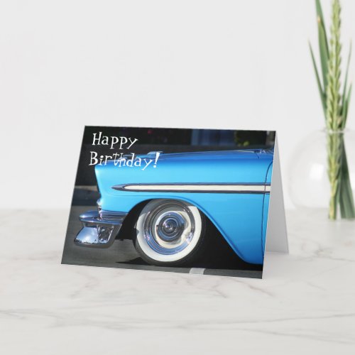 Happy Birthday Classic car greeting card