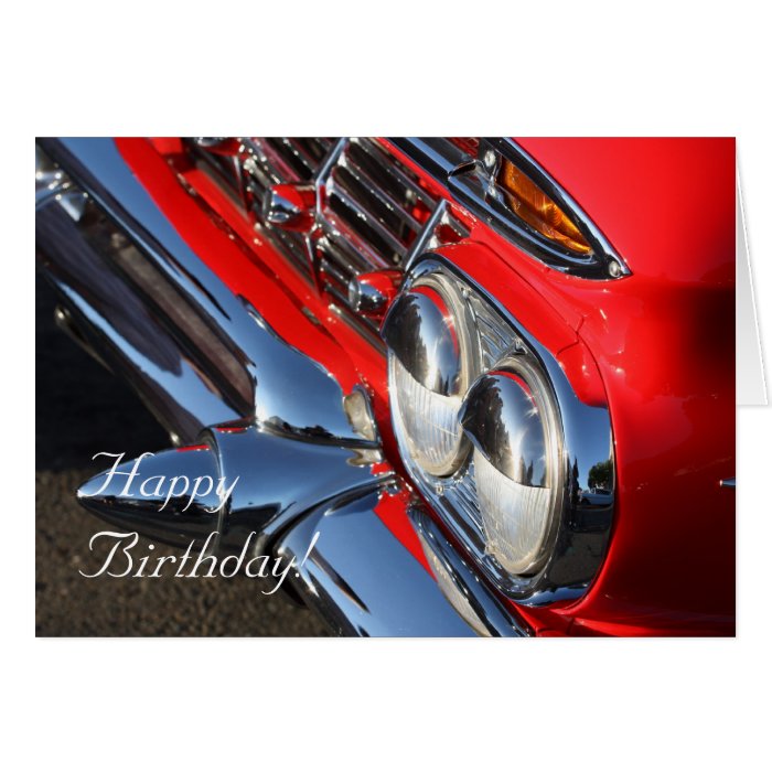 Happy Birthday Classic car greeting card