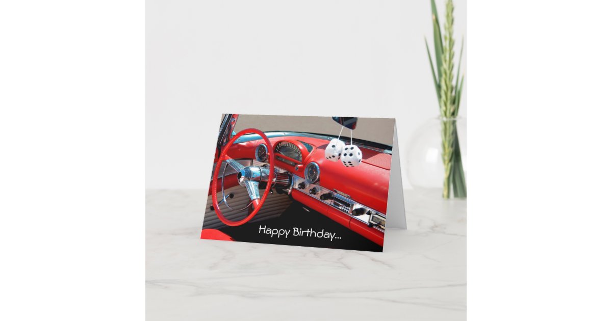 Happy Birthday Classic Car Lover Greeting Card | Zazzle.com