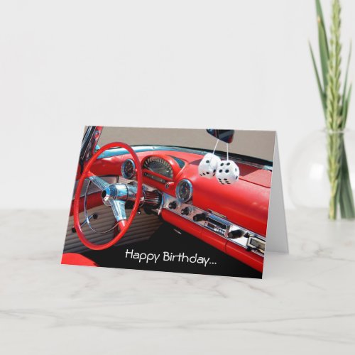 Happy Birthday Classic Car Lover Greeting Card
