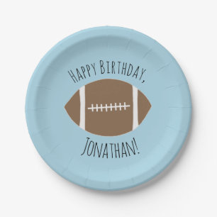 Happy Birthday Classic Football Paper Plates