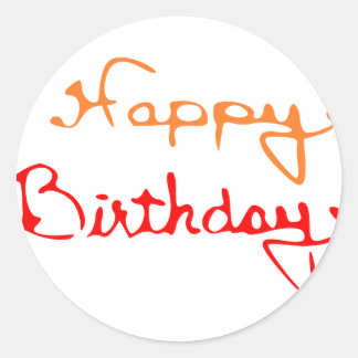 Happy Birthday Classic Round Sticker