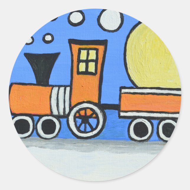 Happy Birthday Classic Round Sticker (Front)