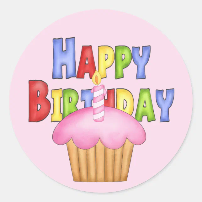 Happy Birthday Classic Round Sticker Zazzle