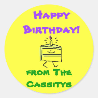 Happy Birthday! Classic Round Sticker
