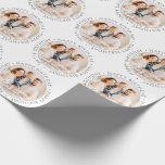 Happy Birthday | Classic Simple Custom Photo Wrapping Paper<br><div class="desc">This simple and classic design is composed of serif typography and add a custom photo. Use this sticker as a gift tag for the present for the birthday celebrant, </div>