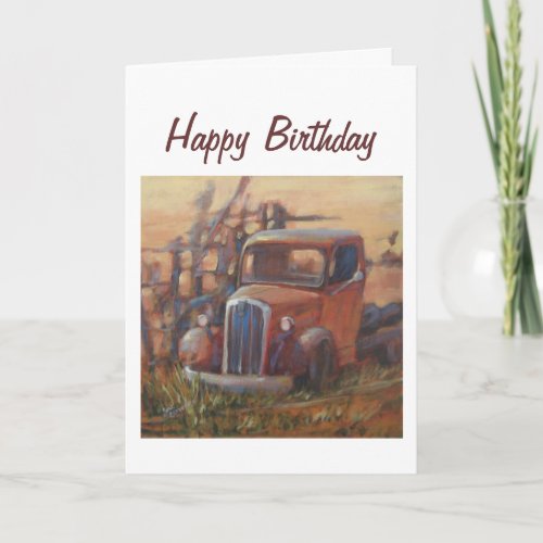 Happy Birthday Classic Vintage Pickup Truck Card