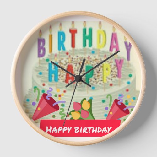 Happy Birthday clock design 