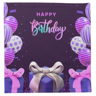 Happy Birthday Cloth Napkin
