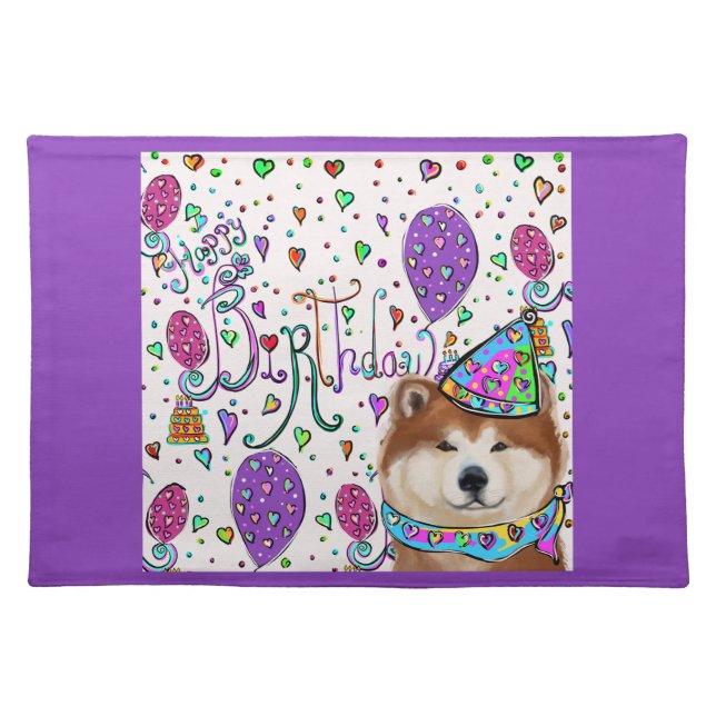 HAPPY BIRTHDAY CLOTH PLACEMAT (Front)