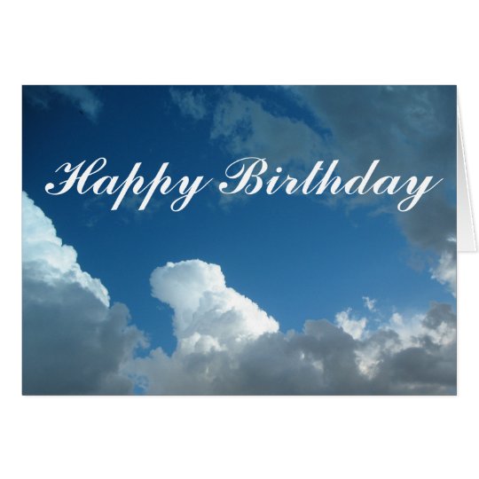 Happy Birthday clouds Card Zazzle