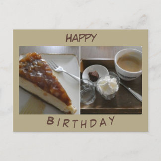 Happy Birthday Coffee & Cake Postcard