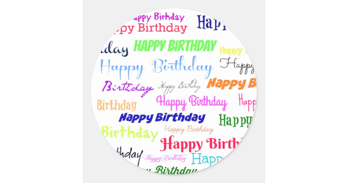 30 Happy Birthday Stickers labels party favors balloon 1.5 envelope seals  round