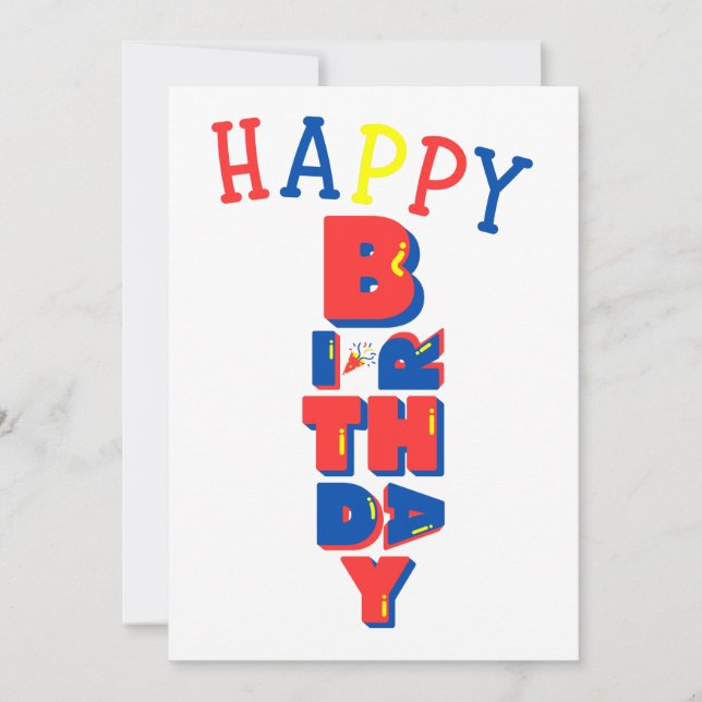 Happy Birthday Color Remix Invitation (Front)