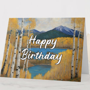 Happy Birthday Colorado Mountain Lake Card
