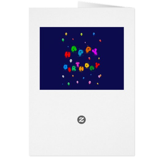 Happy Birthday Colorful Balloons customizable (Back)