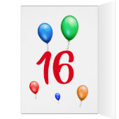 Happy Birthday Colorful Balloons customizable (Inside (Left))