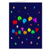Happy Birthday Colorful Balloons customizable (Front)