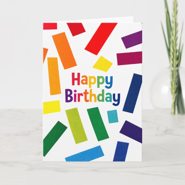 Happy Birthday - colorful Card (Front)