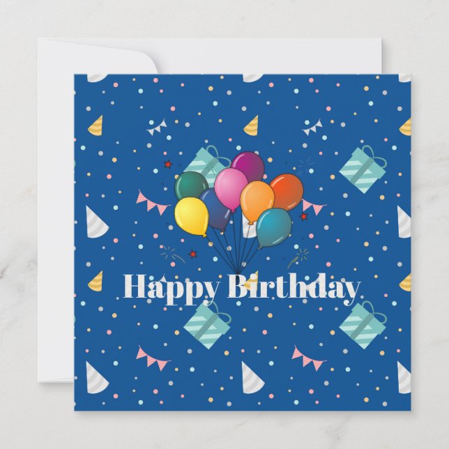 Happy Birthday colorful celebration Card (Front)