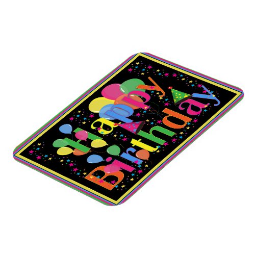 Happy Birthday Colorful Celebration Magnet