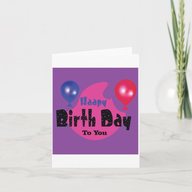 Happy Birthday – Colorful Celebration Party Design Card (Front)