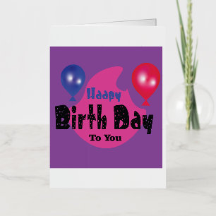 Happy Birthday – Colorful Celebration Party Design Foil Greeting Card
