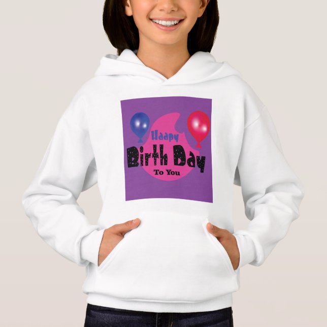 Happy Birthday – Colorful Celebration Party Design Hoodie (Front)