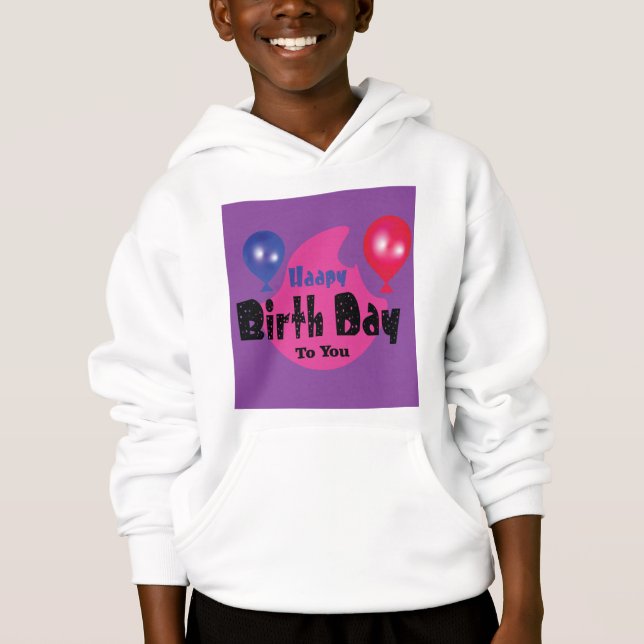 Happy Birthday – Colorful Celebration Party Design Hoodie (Front)